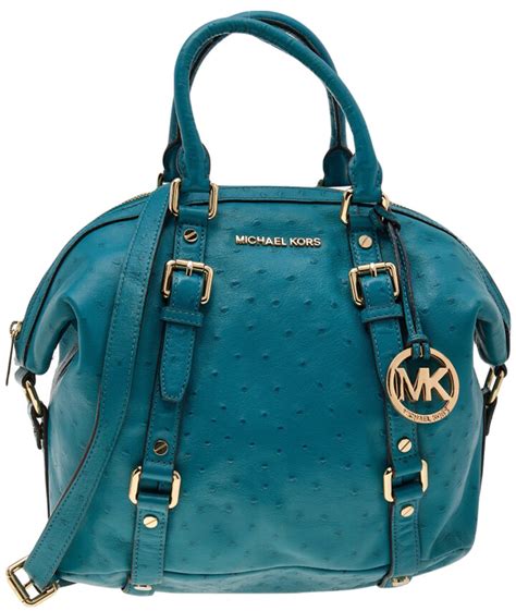 michael kors blue ostrich bag|Michael Kors ostrich purses.